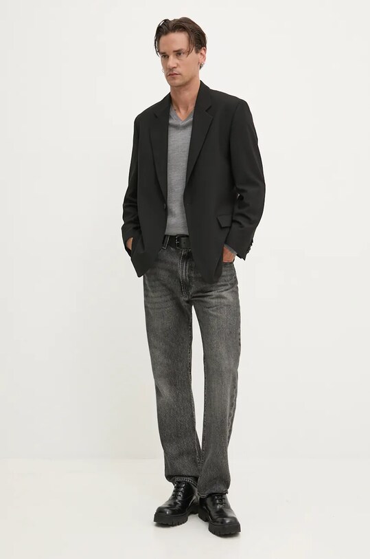 Vlněné sako HUGO 50524862 černá AW24