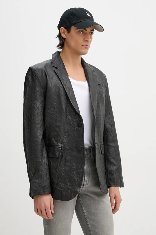 ZADIG&VOLTAIRE sacou de piele cu captuseala negru RMBL00006