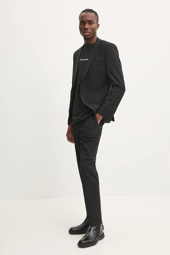 Vlněný oblek HUGO 50450994 černá AA00