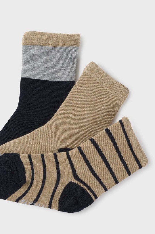 Dječje čarape Mayoral 3-pack 10757.3B.Skarpetki.9BYH bež AW24