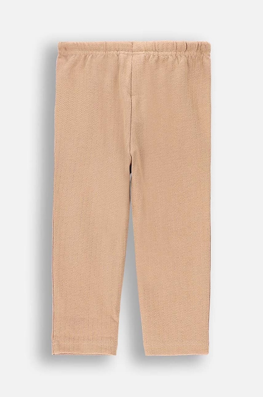 Detské bavlnené tepláky Coccodrillo ZC4122102FBN béžová AW24