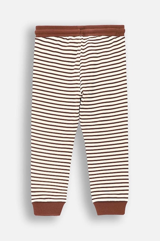 Coccodrillo pantaloni de trening din bumbac pentru copii ZC4122101MBN maro AW24