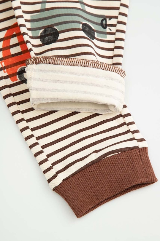 Coccodrillo pantaloni de trening din bumbac pentru copii maro ZC4122101MBN