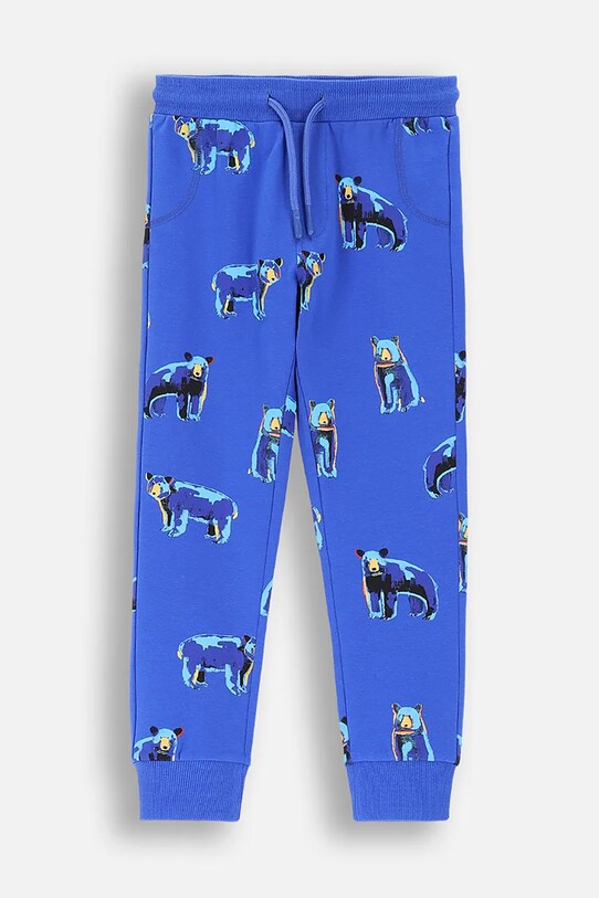 Coccodrillo pantaloni de trening pentru copii tricotaj albastru ZC4122701FBK