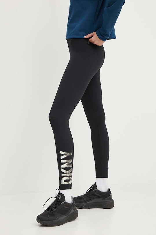 Dkny legginsy z elastanem czarny DP3P1223