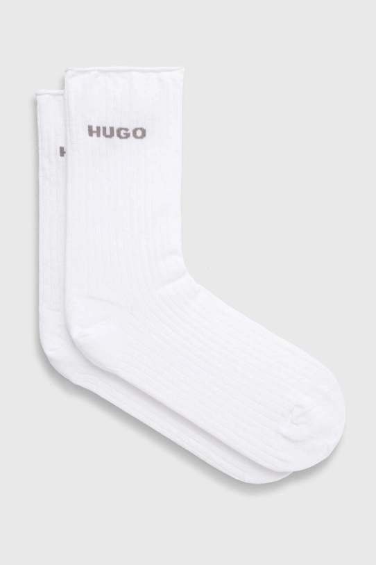 Čarape HUGO 2-pack visoke čarape bijela 50502080