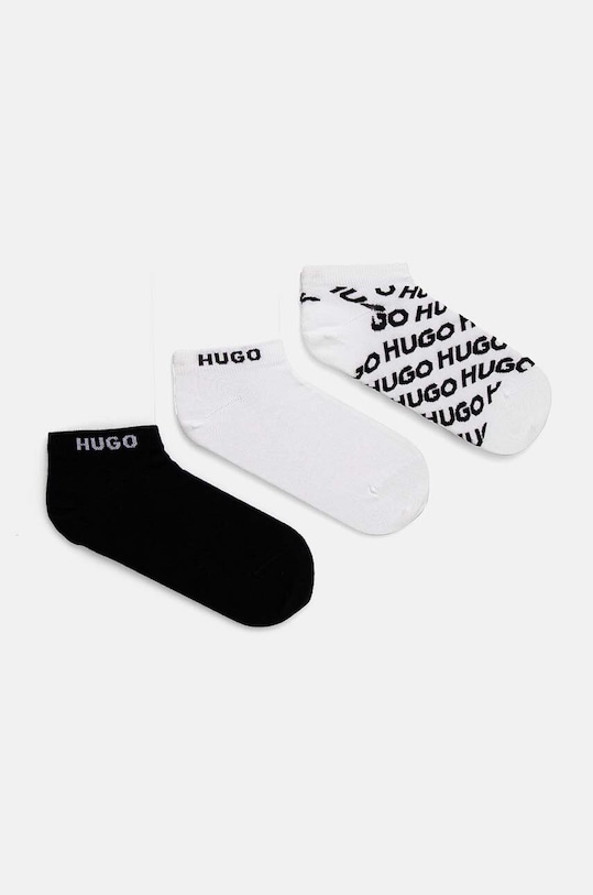 Ponožky HUGO 3-pack krátké ponožky černá 50520770