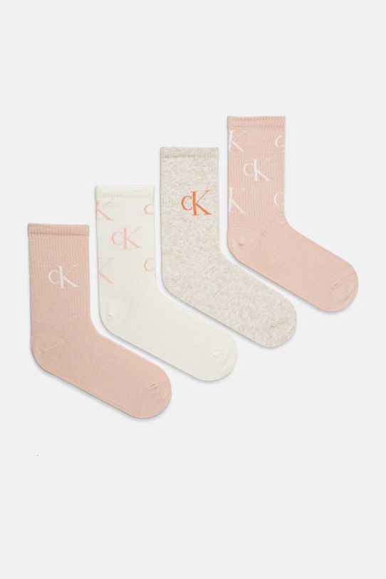 Calvin Klein Jeans skarpetki 4-pack skarpetki długie pomarańczowy 701229463