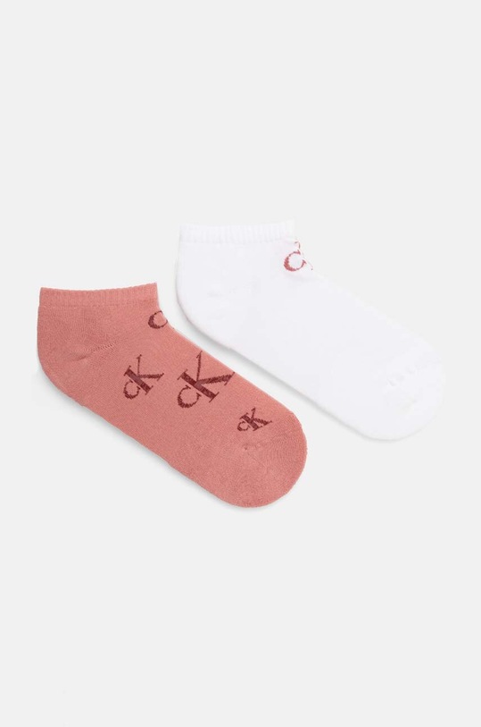 Calvin Klein Jeans skarpetki 2-pack skarpetki krótkie różowy 701229470