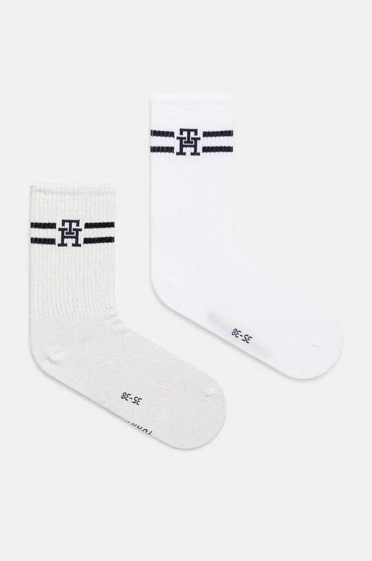 Шкарпетки Tommy Hilfiger 2-pack довгі шкарпетки срібний 701229864