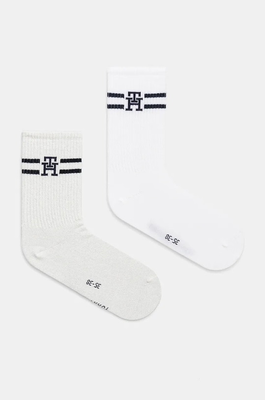 Tommy Hilfiger skarpetki 2-pack skarpetki długie srebrny 701229864