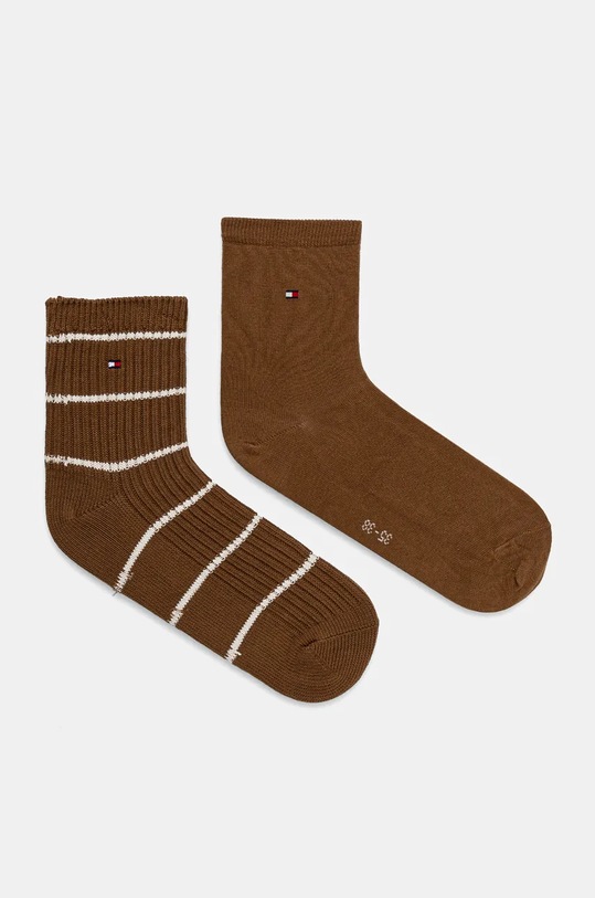 Шкарпетки Tommy Hilfiger 2-pack довгі шкарпетки коричневий 701229866