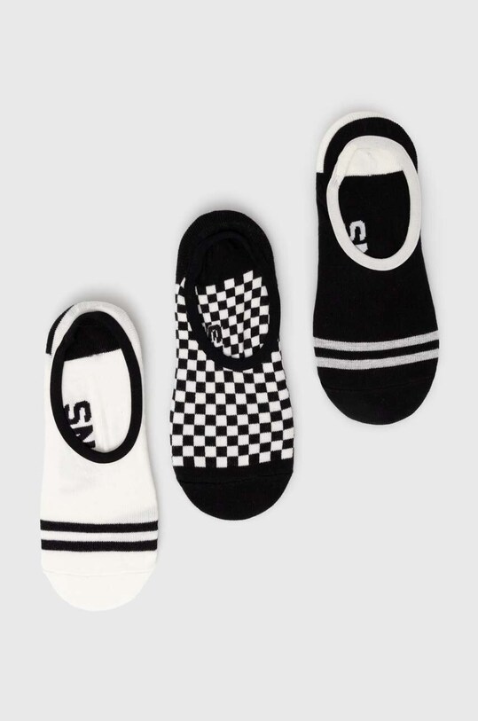 Ponožky Vans 3-pak krátke ponožky čierna VN000HTKBLK1