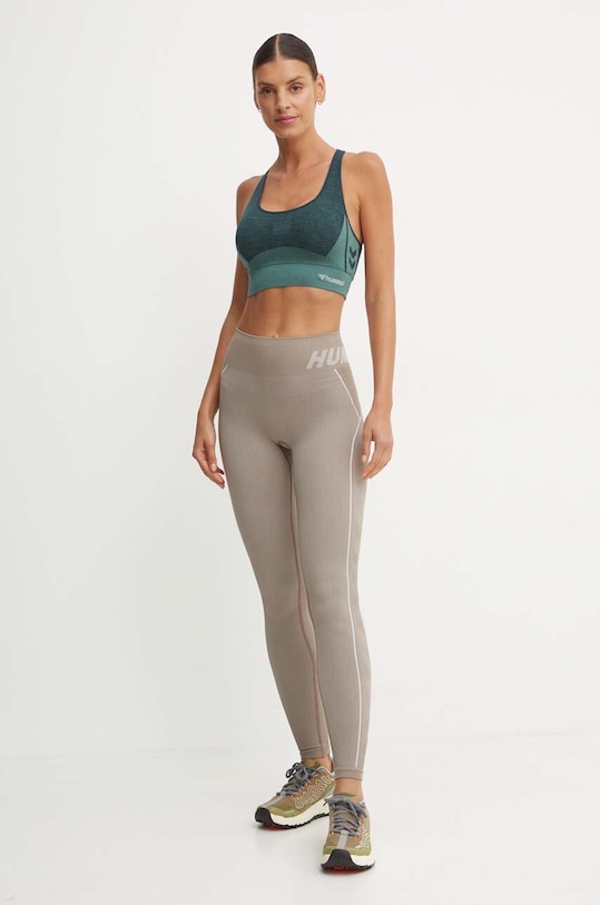 Hummel leggins de antrenament Christel tricotaj bej 213756