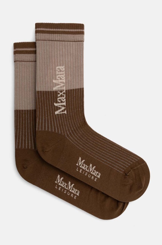Носки с примесью кашемира Max Mara Leisure длинные носки коричневый 2426556018600