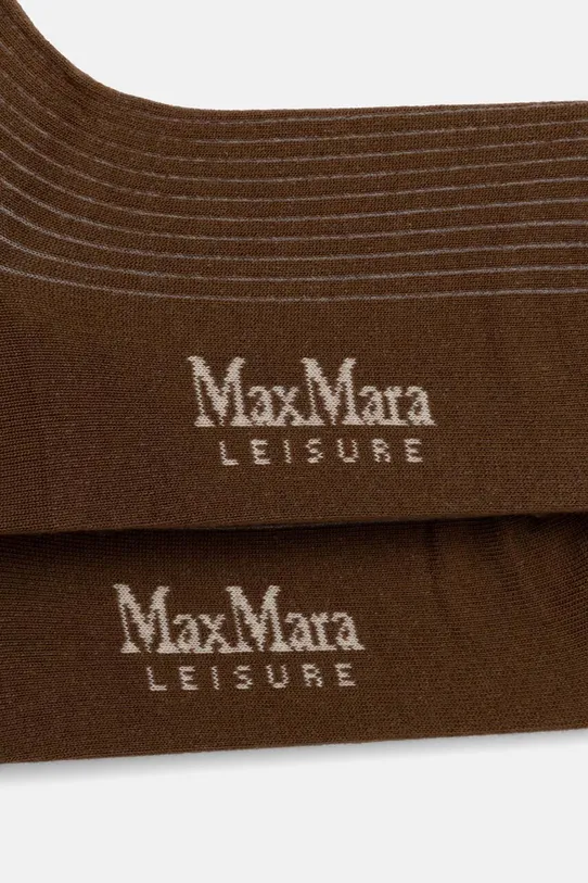 Nogavice z mešanico kašmirja Max Mara Leisure 2426556018600 rjava AW24