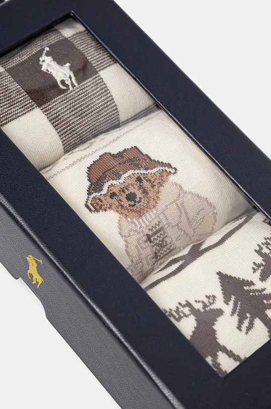 Oblečení Ponožky Polo Ralph Lauren 3-pack 455956279 béžová