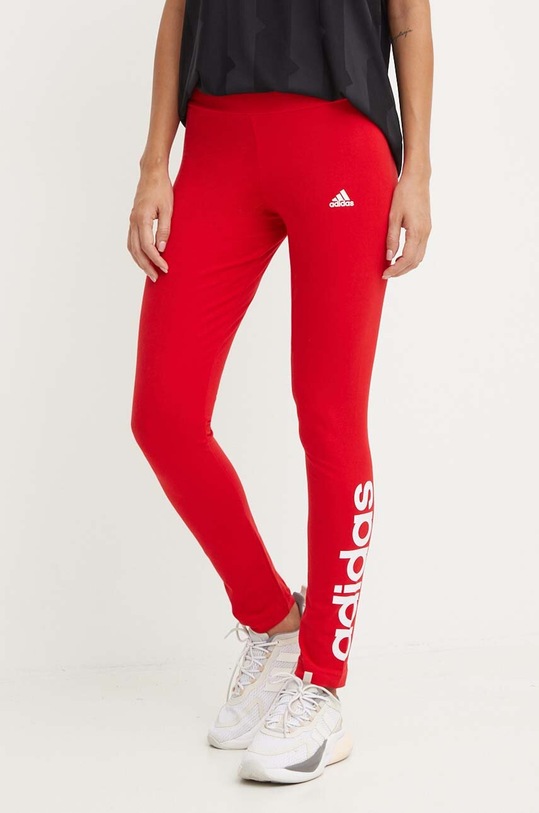 adidas legginsy Essentials z elastanem czerwony IY9179