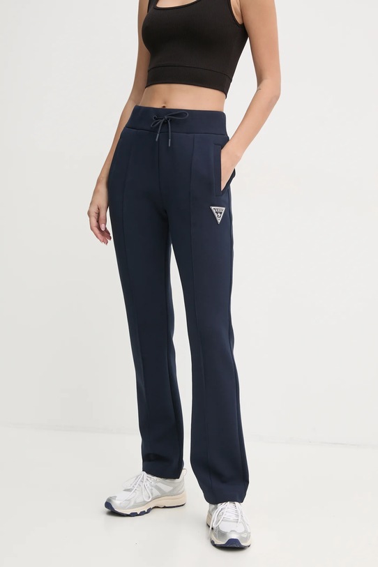 Tepláky Guess ANN pletenina námořnická modř V4BB19.KBCK2