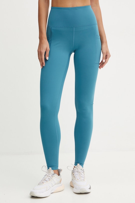 New Balance legginsy treningowe z elastanem turkusowy WP41275TEI