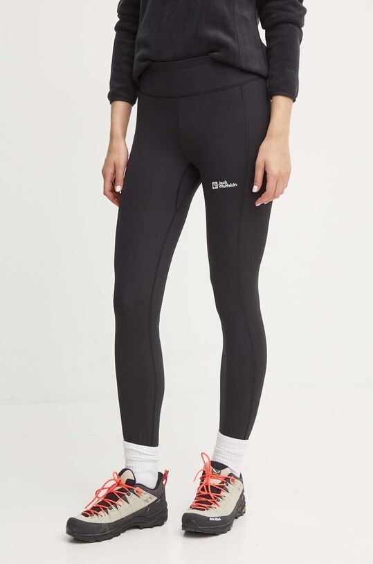 Спортивні легінси Jack Wolfskin Klintal з еластаном чорний 1508901