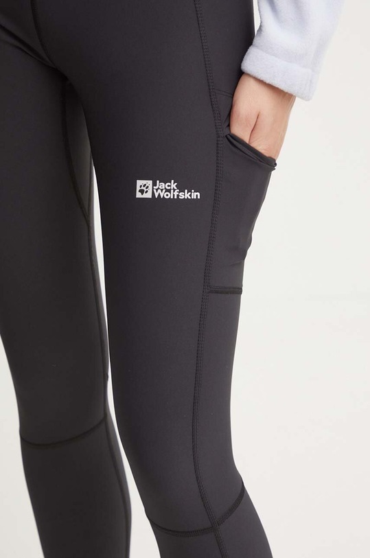 Jack Wolfskin leggins sport Kammweg negru 1509091