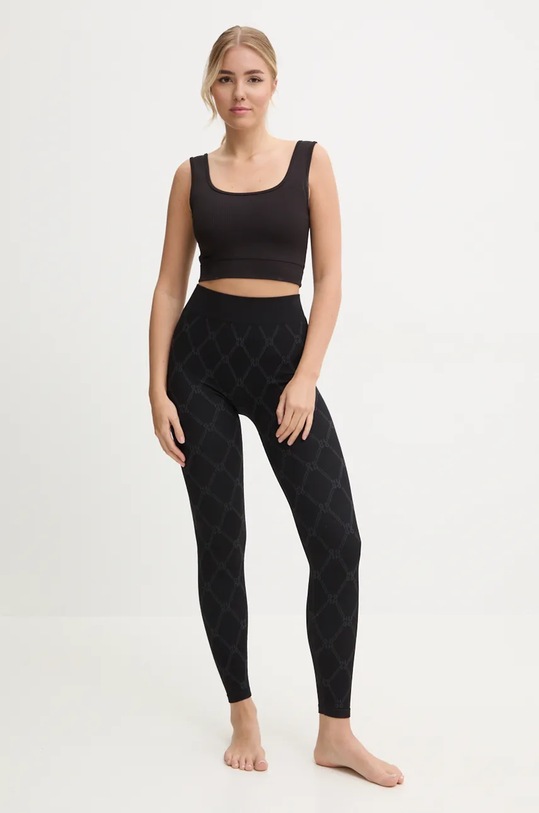 HUGO legginsy 50518156 czarny AW24
