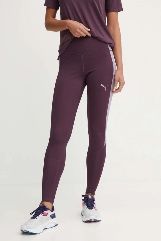 Puma legginsy treningowe wzorzyste fioletowy 681671