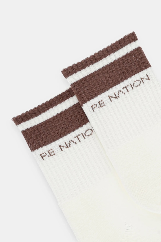 P.E Nation șosete Homage 243A416 bej AW25