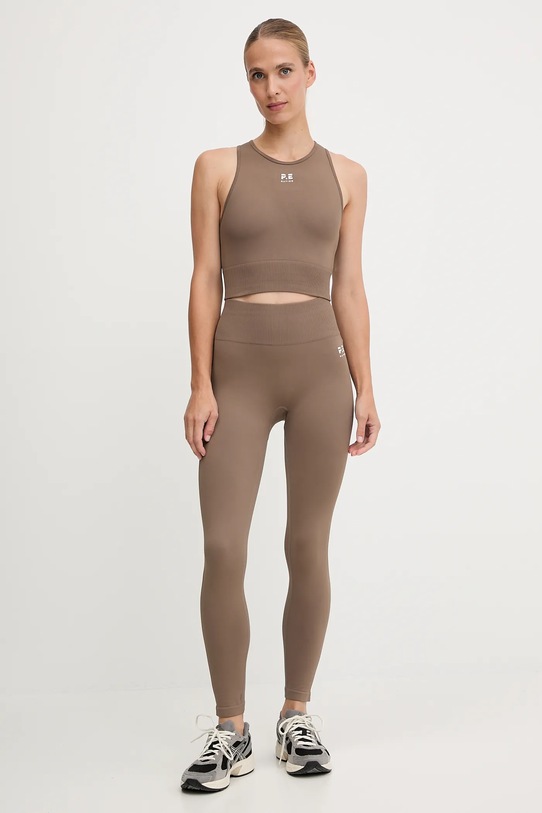 P.E Nation legginsy treningowe Restore Seamless 243G295 brązowy AW25