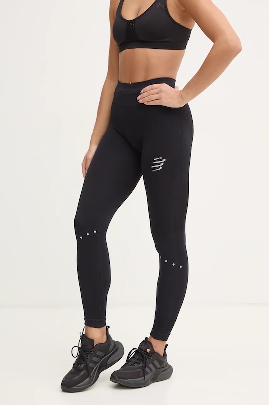 Compressport legginsy do biegania Winter Running ATIW325 czarny AW24