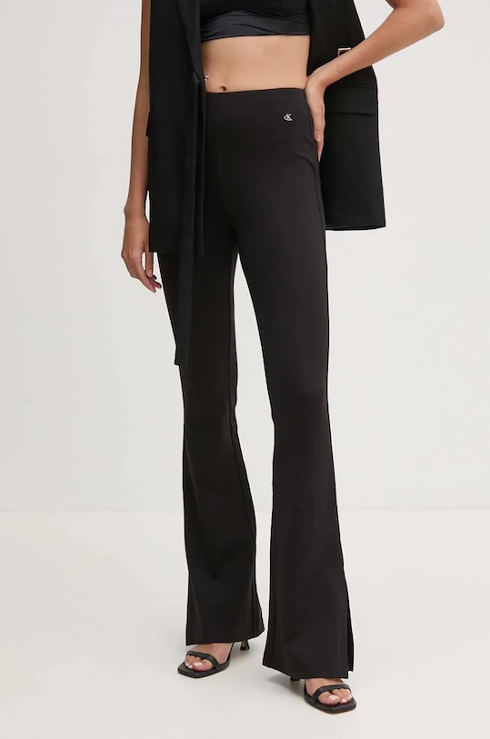 Παντελόνι Calvin Klein Jeans με ελαστάν μαύρο J20J224271