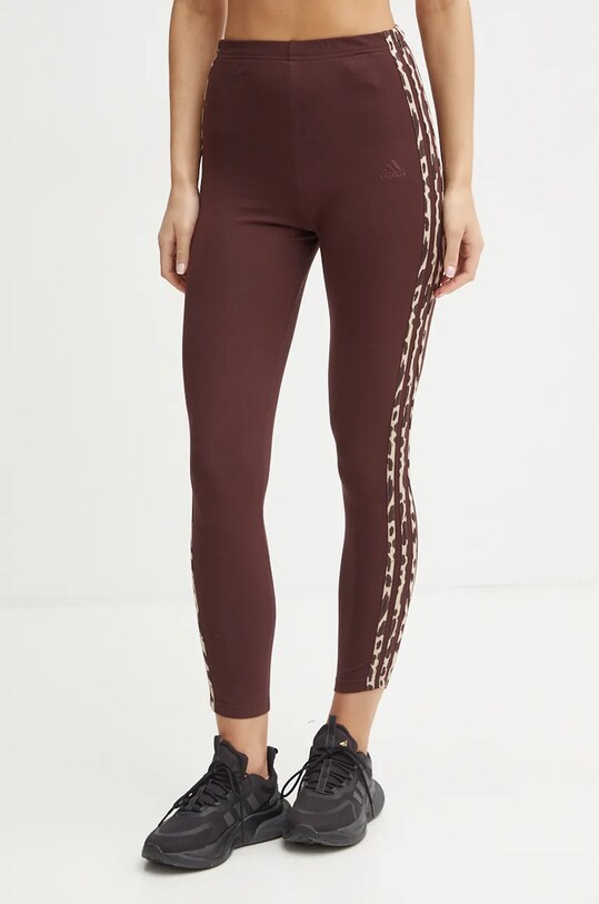 adidas legginsy Animal IY0150 brązowy AW24
