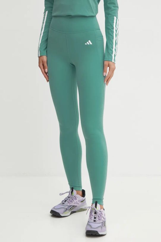 adidas Performance legginsy treningowe Optime z elastanem turkusowy IX5018