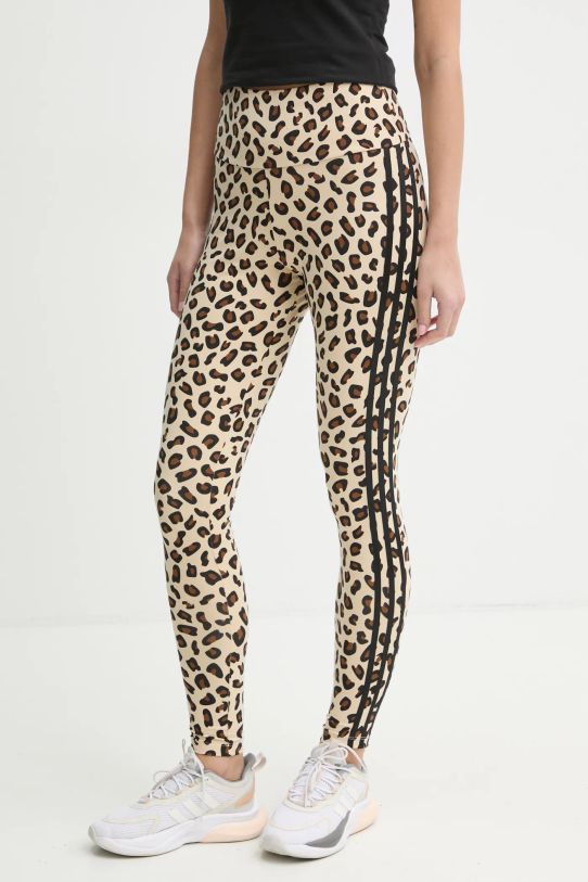 adidas Originals legginsy Leopard wzorzyste beżowy IX7419