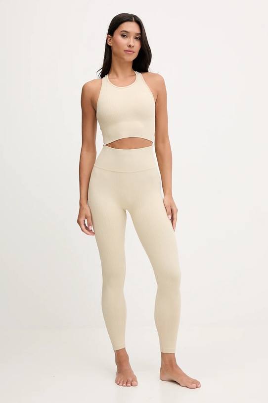 Casall legginsy treningowe Multi Rib 24160. beżowy AW25