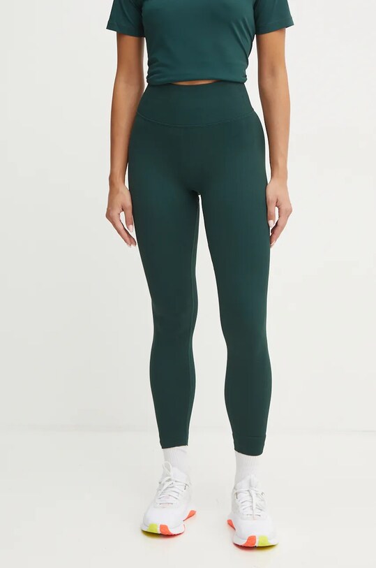 Casall leggins de antrenament Multi Rib tricotaj verde 24160.