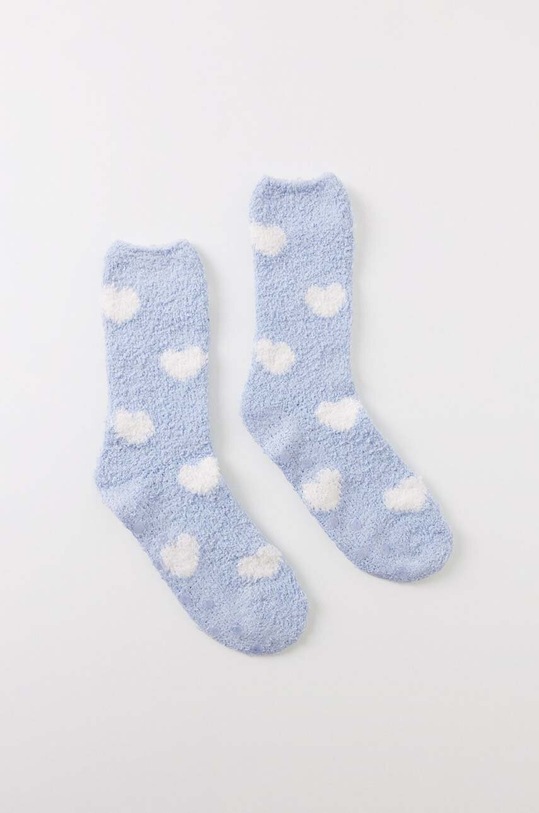 women'secret zokni SO FLUFFY HEART hosszúszárú zokni kék 3618703
