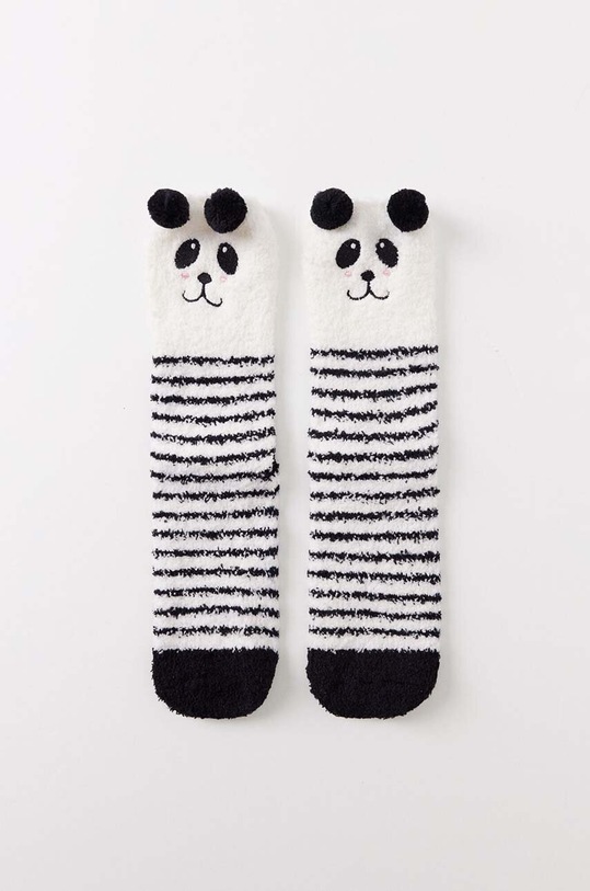 Ponožky women'secret SO FLUFFY PANDA SINGLE nášivka bílá 3618695