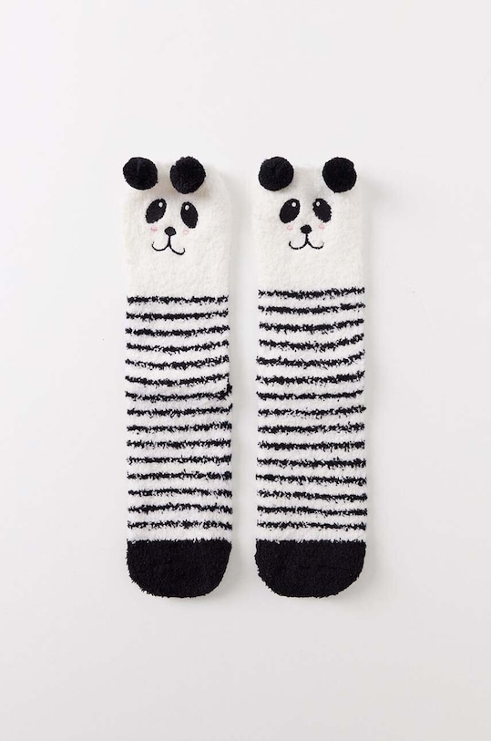 Ponožky women'secret SO FLUFFY PANDA SINGLE nášivka bílá 3618695