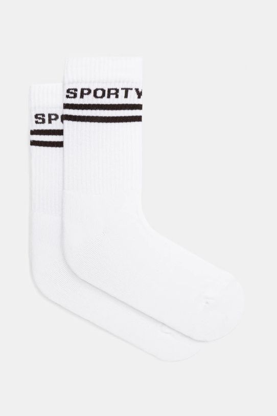 Sporty & Rich socks Bold Logo ankle socks white AC034512308WH01