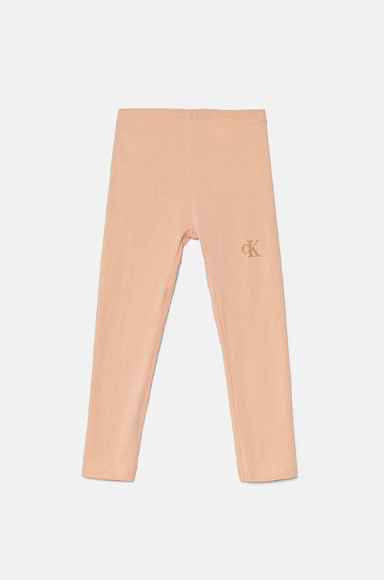 Calvin Klein Jeans legginsy dziecięce LEGGING z elastanem różowy IG0IG02137.9BYH.104.116