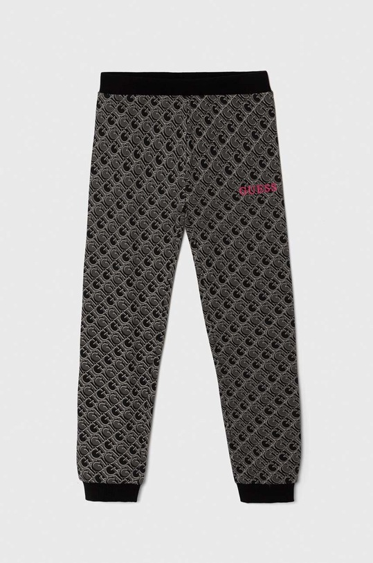 Detské bavlnené tepláky Guess bavlna čierna J4YQ11.KA6R4.9BYH