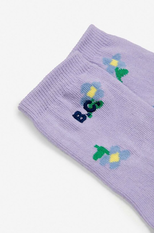 Детские носки Bobo Choses Pansy Flower 224AH004 фиолетовой AW24