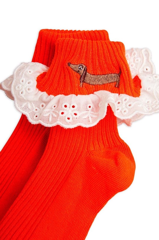 Mini Rodini skarpetki dziecięce Dog 2476011042 czerwony AW24