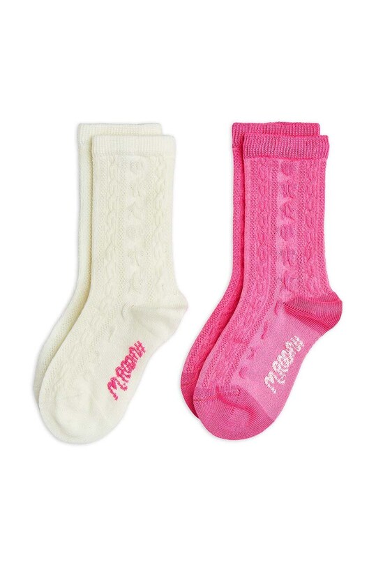 Дитячі шкарпетки Mini Rodini 2-pack довгі шкарпетки рожевий 2476012600