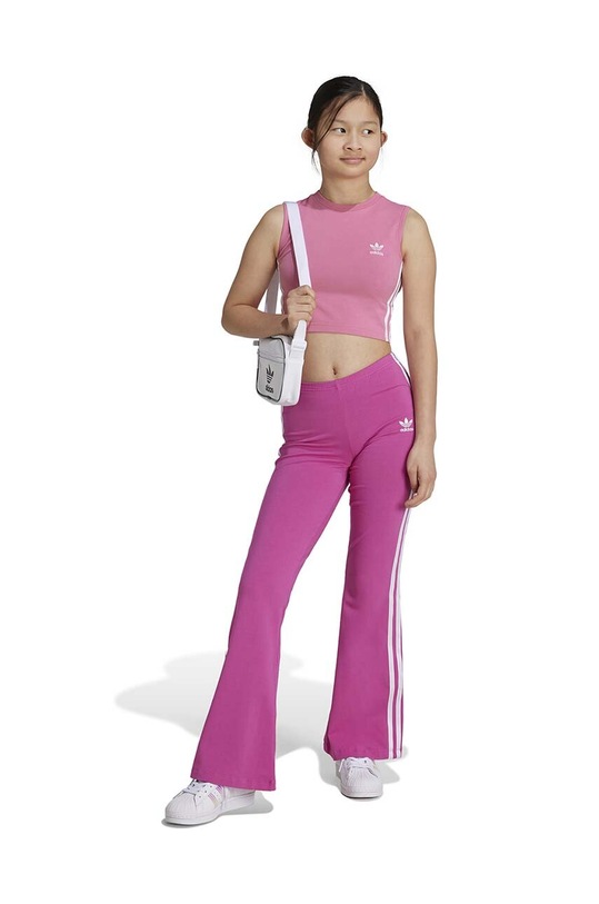 adidas Originals spodnie dresowe dziecięce FLAI LEGGINGS aplikacja różowy IY9784