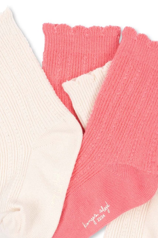 Konges Sløjd skarpetki dziecięce 2 PACK POINTELLE SOCKS 2-pack KS101352 różowy AW24