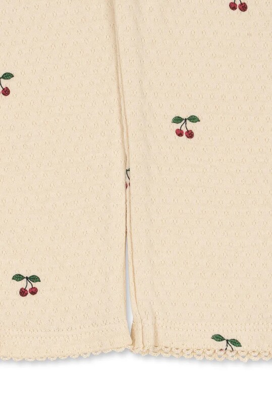 Детские хлопковые леггинсы Konges Sløjd SUI FRILL PANTS GOTS бежевый KS101697