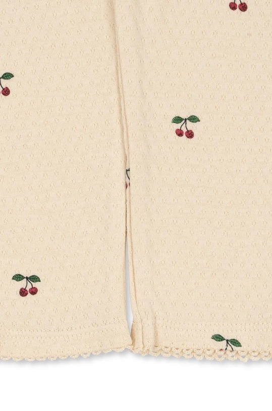 Bavlnené legíny pre bábätká Konges Sløjd SUI FRILL PANTS GOTS béžová KS101697